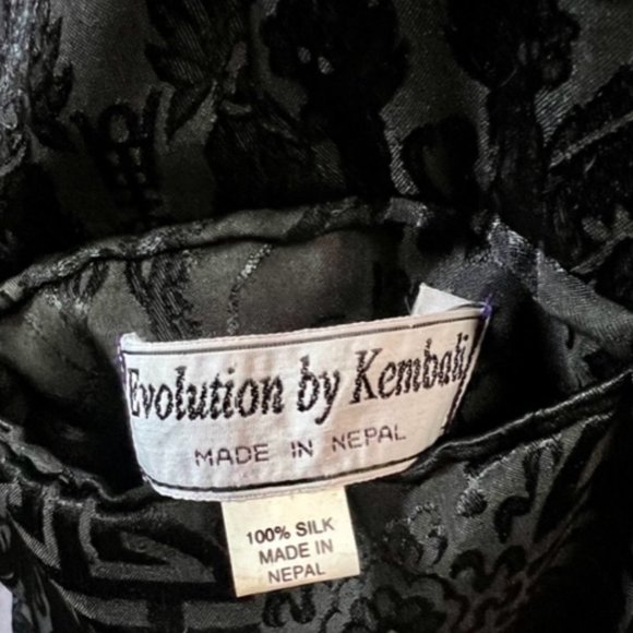 Reversible Silk Mandarin Jacket Purple & Black – Handmade in Nepal Size Medium - Picture 11 of 11